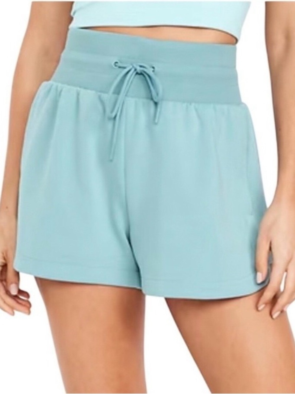 Old Navy Luminous Blue Extra High-Waisted Dynamic Fleece Sweat Shorts Large